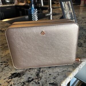 Kendra Scott Travel Zip Jewelry Holder Case w/Bonus Pouch. NEVER USED! ROSE Gold